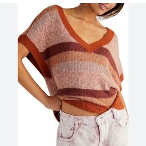 Free People Through the Motions Striped Knitted Vest